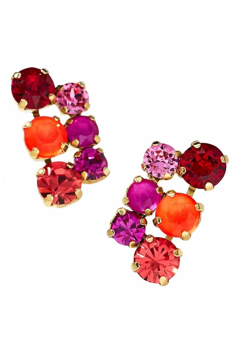 NEW TOVA women's zoe earrings in pink
